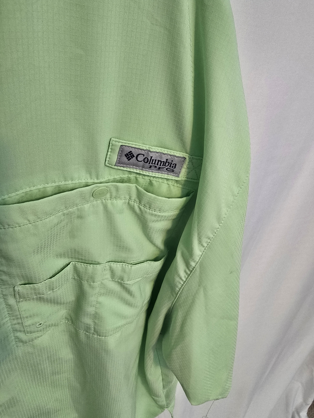 Columbia Men's Mint Green Short-Sleeve Fishing Shirt XXL - Picture 3 of 4